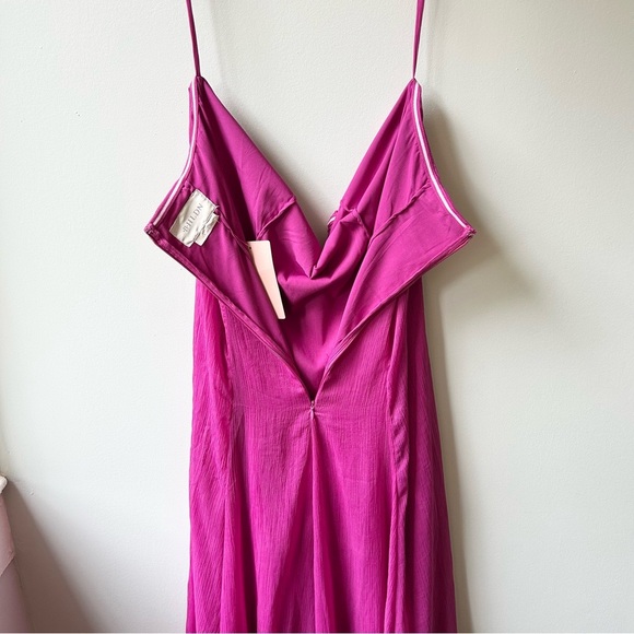 NWT BHLDN Sydney solid strapless chiffon gown - Picture 7 of 8